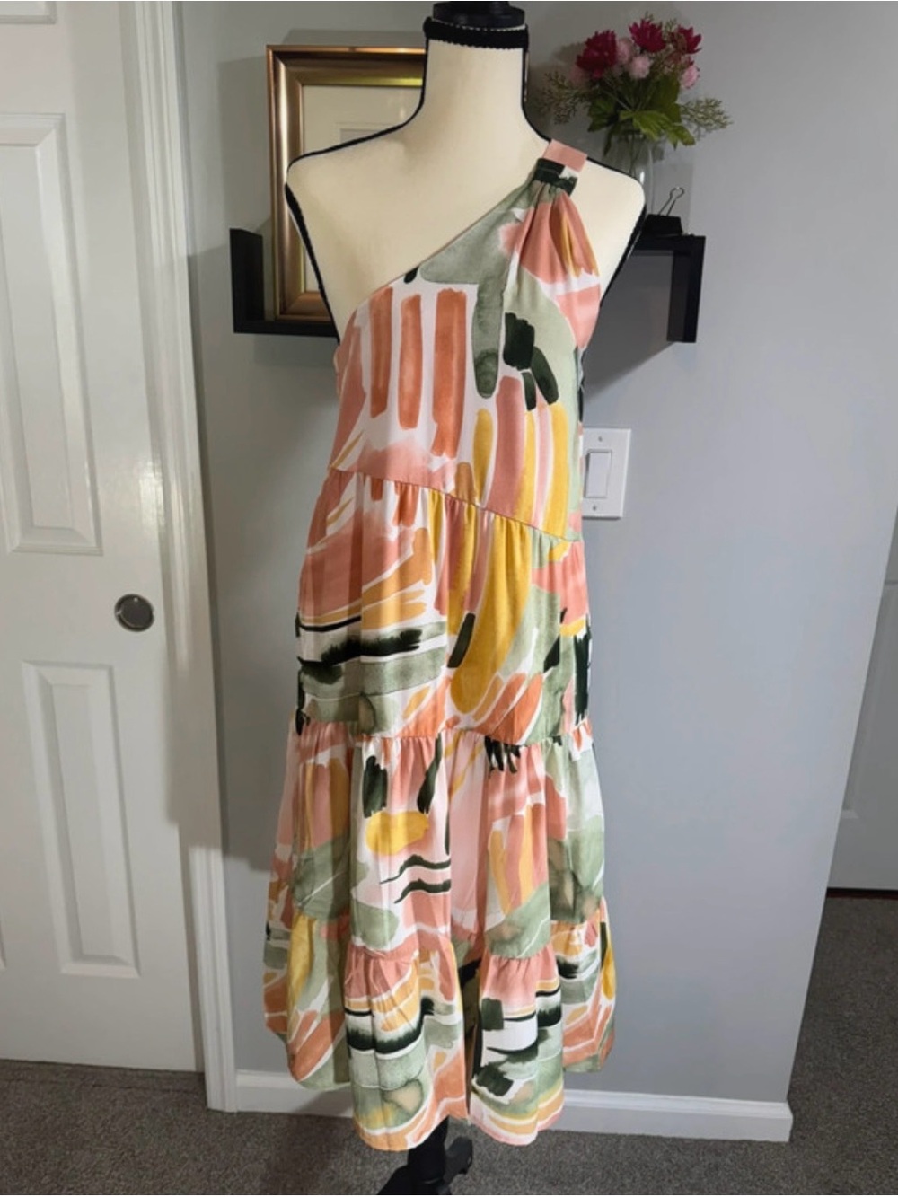 M by shopthemint Coral-Pink Dress with Mint Logo